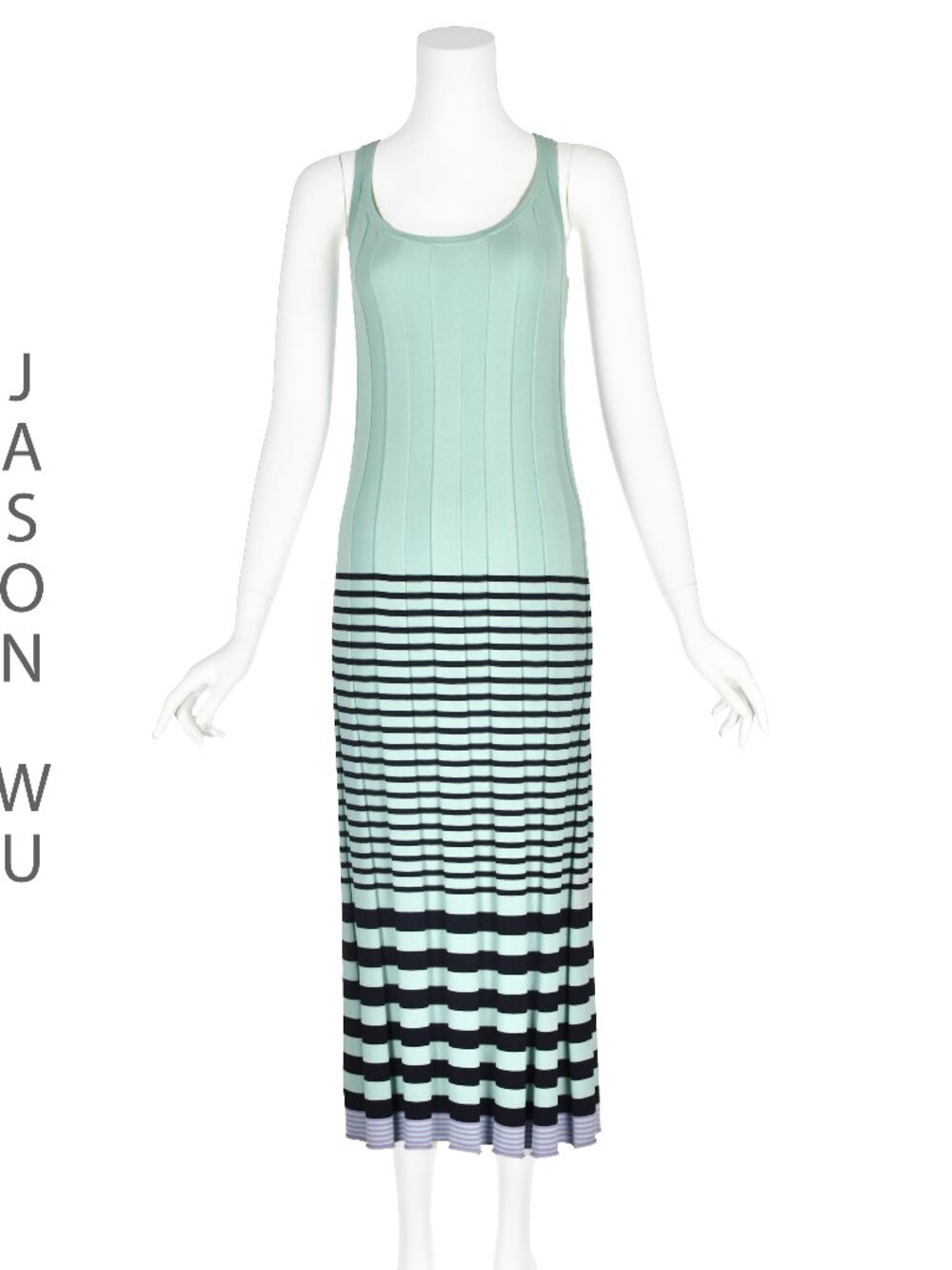 JASON WU Turquoise & Black Knit Tank Dress, SZ M